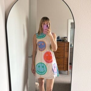 Colorful Smiley Face Mini Dress